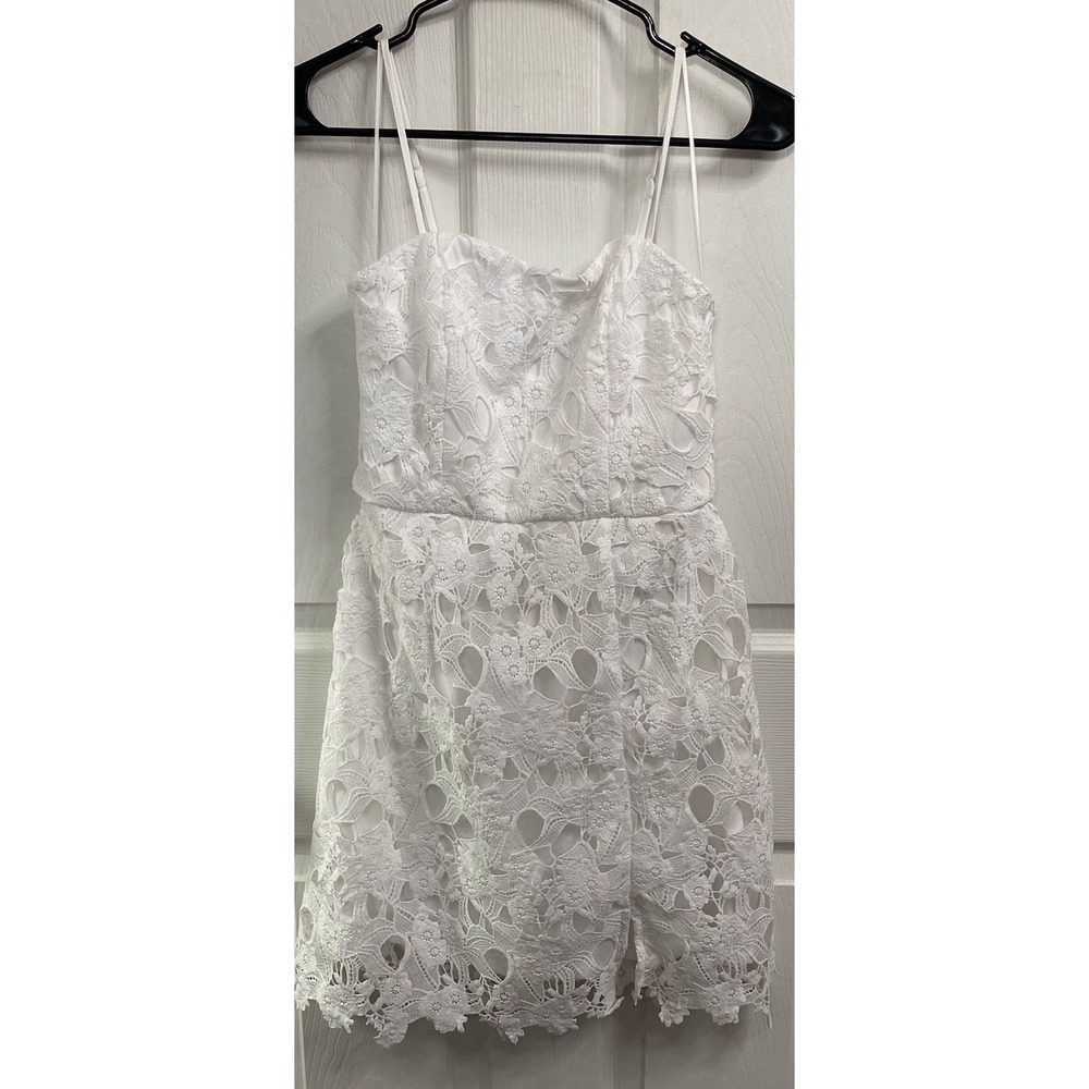 Francesca's Womens White Lace Lined Wedding Reception Dinner Dress XS NWT MSP$64